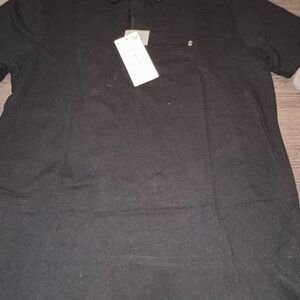 Denim & Flower Black Polo Shirt